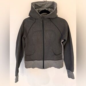 Women's Charcoal Gray Full-Zip Hoodie Sweater